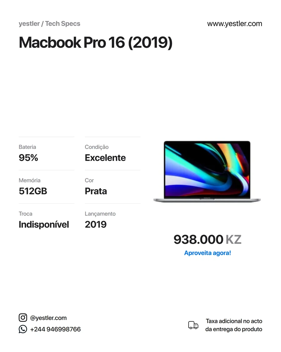 Cartaz claro de produto Apple gerado na Yestler